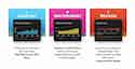 três quadrados em diferentes cores sobre o serviço Amazon Music for Artists