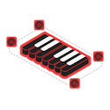 keyboard with multiple artists as icons iMusician YouTube monetization